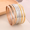 Stylish 18K Gold Plated Multi-Layered Stainless Steel Bangles