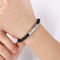 Fashionable Men's Stainless Steel Mesh Buckle Super Fiber Leather Rope Woven Bracelet Jewelry