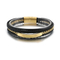 Men's Geometric Personalized Stainless Steel Magnet Buckle Multi Layer Braided Leather Bracelet Jewelry Wholesale