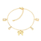 Fresh Sweet Vacuum 18K Gold Plated Stainless Steel Anklet Forest Girl DIY Tassel Foot Chain