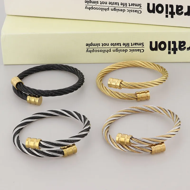 Stainless Steel Jewelry, Steel Wire Bangle, Available in Multiple Colors, Suitable for Daily Wear