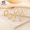 Fashionable and Sweet Single Row Diamond Studded Ring Stainless Steel Multi Style 18K Gold Plated Ring Jewelry Wholesale