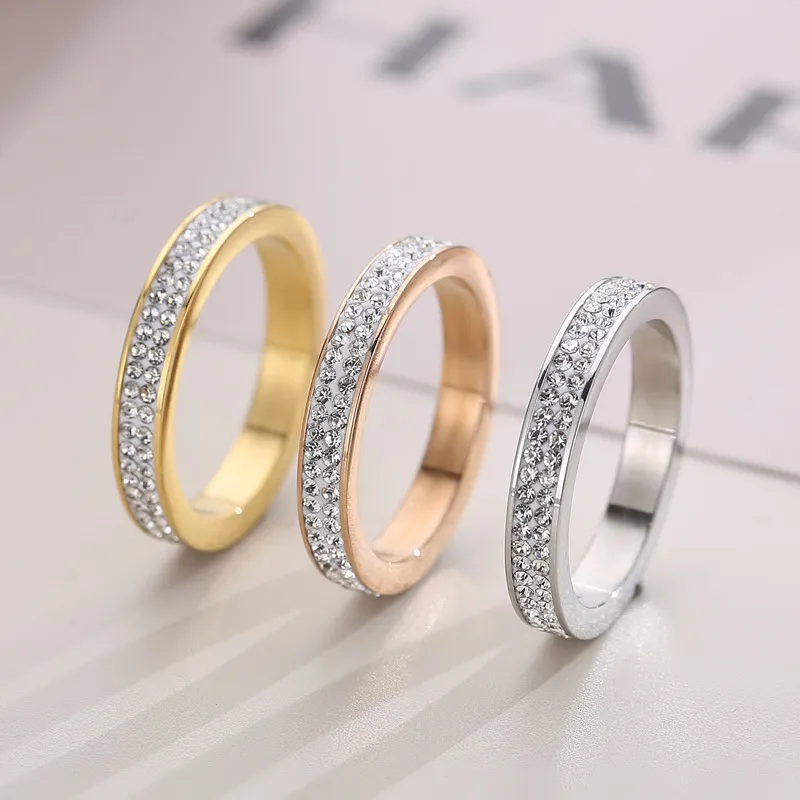 Luxury Fashion Stainless Steel Starry Sky Couple Rings Minimalist Jewelry Rings Wholesale
