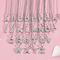Sparkling Diamond Women's Necklace Featuring 26 English Letter Pendants