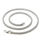 Wholesale Stainless Steel Wheat Chain Necklace Men 2/3/4/5/6/8mm Four-Sided Polished Woven Chain