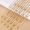 Stainless Steel 18K Gold-Plated Creative Diamond Studded 26 Uppercase English Letters Fashionable Collarbone Necklace