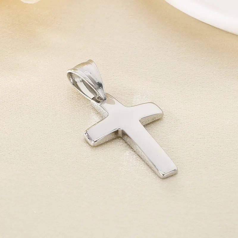 Hip Hop Punk Multi-Size Polished Cross Stainless Steel Pendant Jewelry Wholesale
