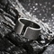 Oxidized Retro Vintage Stainless Steel Men's Hollowed Cross Opening Jewelry Ring