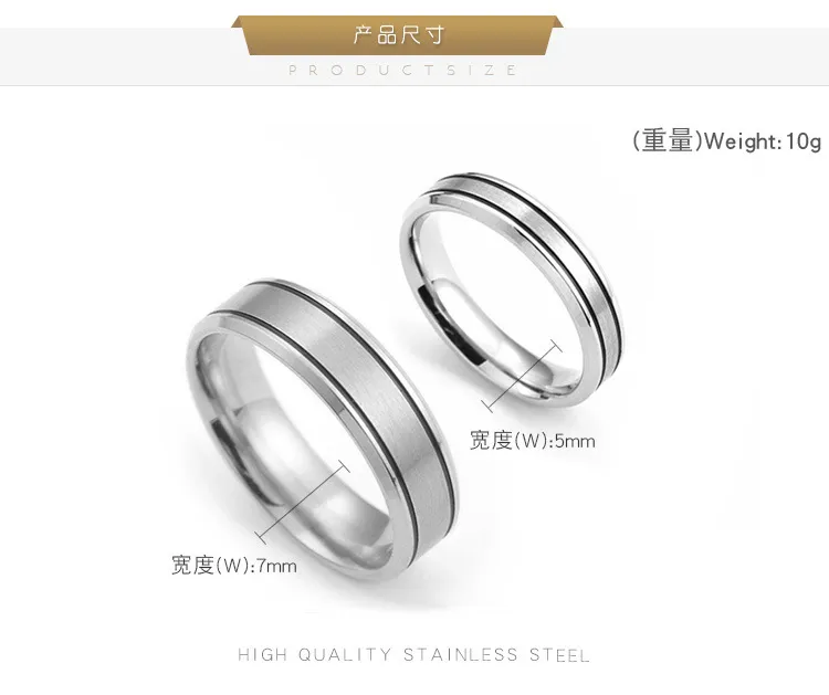 Timeless Couple Rings Minimalist Stainless Steel Circle Design