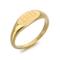 Stylish Niche Oval Ring in Stainless Steel with Number 11