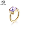 European American Fashion Multi-Color Zircon Rings - Stylish Stainless Steel Jewelry for Women Wholesale