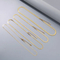 18K Gold-Plated Stainless Steel Blade Chain Necklace Extender 2/3/4/5mm Chain Jewelry Necklace