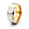 Fashion Elegant Unisex Universal Polished Tungsten Steel Geometric Angular Ring