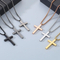 Trendy Retro Personalized Stainless Steel Cross Multi-Color DIY Pendant That Can Be Paired with a Chain
