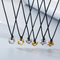 Popular Heart-Shaped Sweater Chain Necklace with Creative Fashion, Wax Rope, Five Pointed Star, Hexagonal Stainless Steel Pendant Necklace