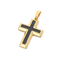 Trendy Jewelry Stainless Steel Creative Cross Pendant with Engravable Words and Chain Matching