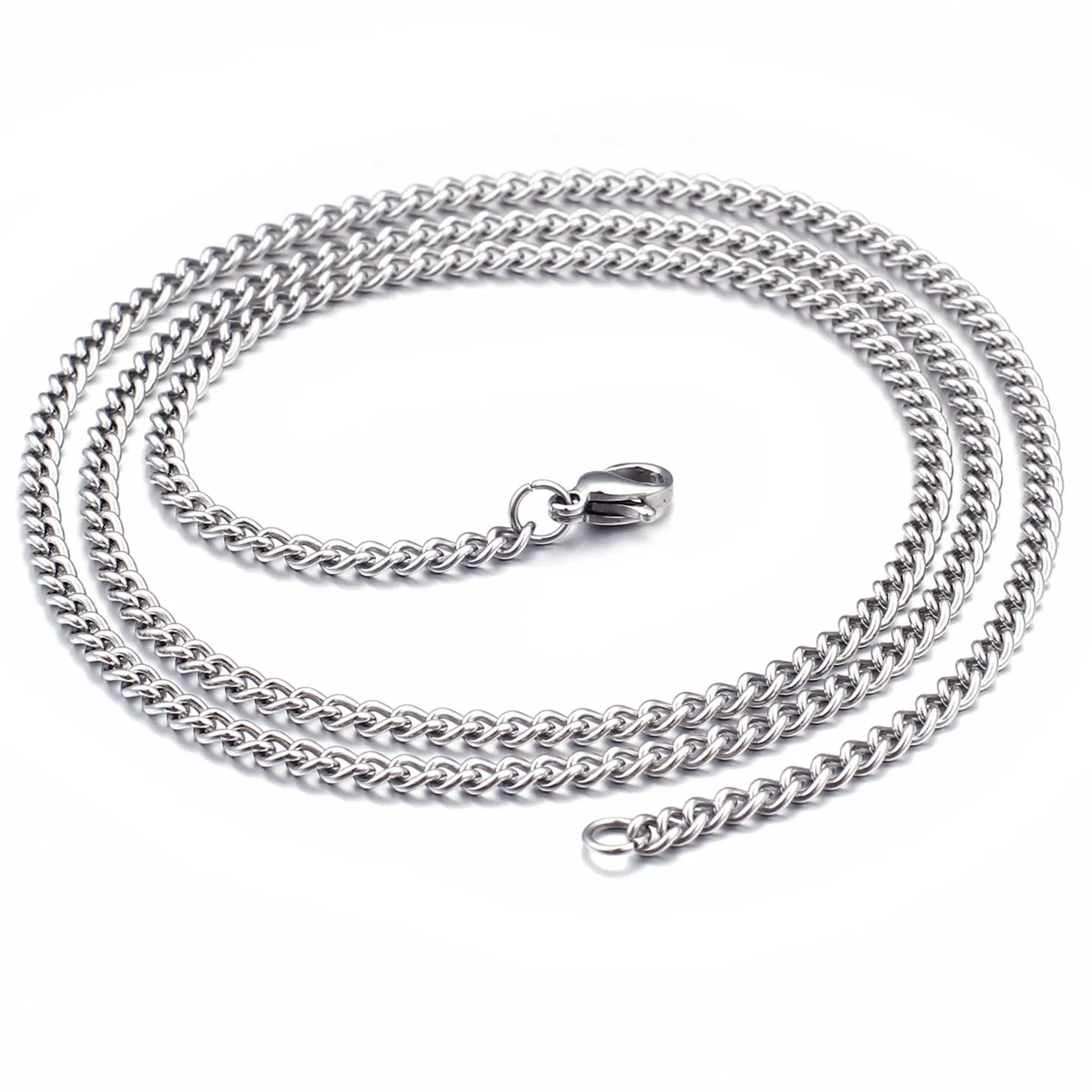 Versatile Stainless Steel Pendant and Chain Necklaces in Multiple Colors
