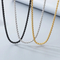 Simple and Hipster Twist Chain Necklace, Versatile and Fashionable, Personalized Vacuum Plated 18K Stainless Steel Men's Necklace with Dragon Bone Chain