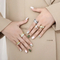 Personality Multi-Ring Square Ring Fashion Diamond-Embedded Roman Numeral Stainless Steel Ring Wholesale