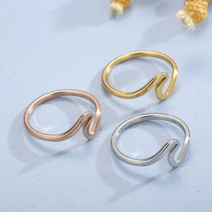 Geometric Niche Design Stainless Steel Jewelry Simple Ring
