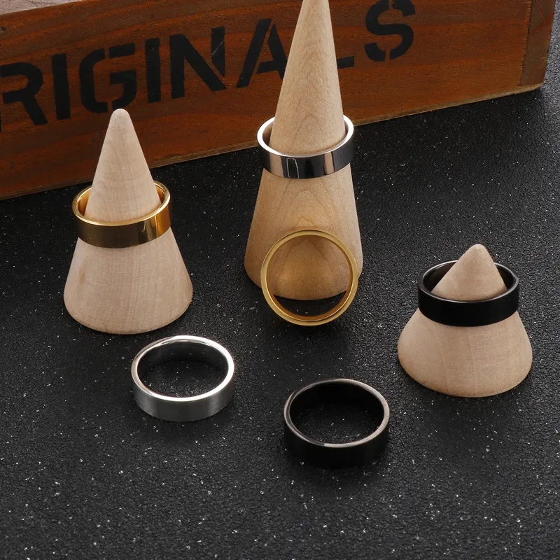 Stainless Steel Jewelry Simple Smooth Ring Suitable for Daily Wear