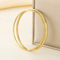 European American Fashion Polished Round Wire Stainless Steel Bracelet DIY Stackable Bangle