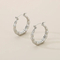 Fashion Minimalist Stainless Steel Earrings U-Shaped Bamboo Joint Hoops Personalized Jewelry Women