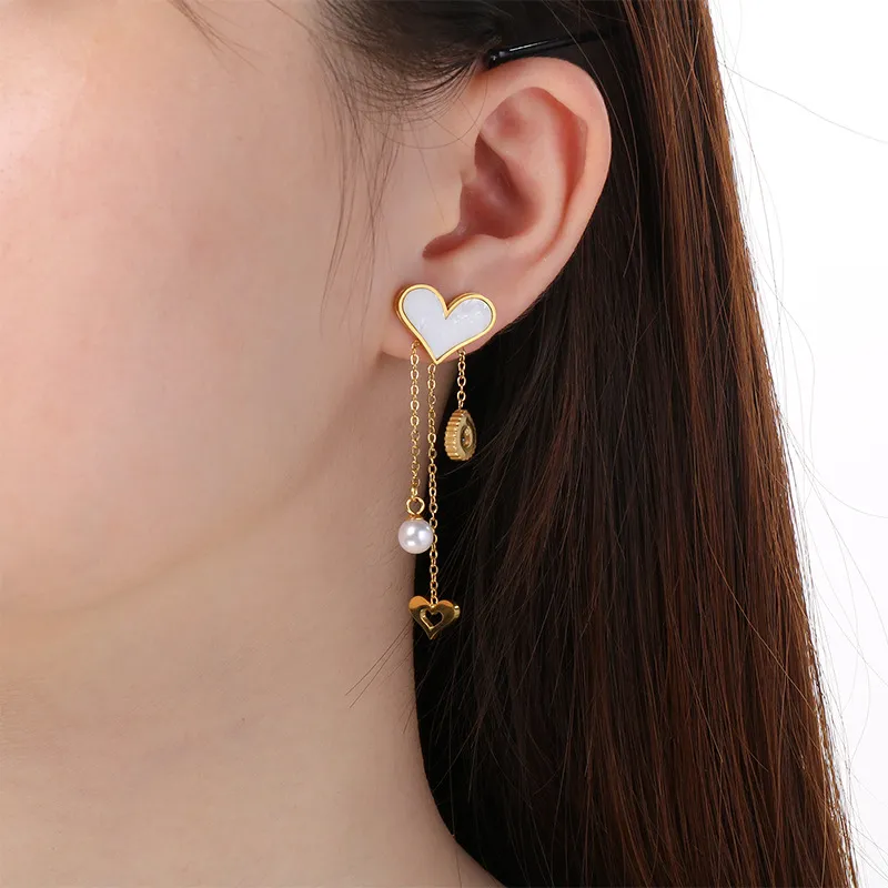 Stainless Steel Jewelry Tree of Life Flower Butterfly Love Element Earrings Women's Accessories