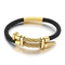Punk Style Personalized Stainless Steel Nail Head Domineering Men's Leather Bracelet Wholesale