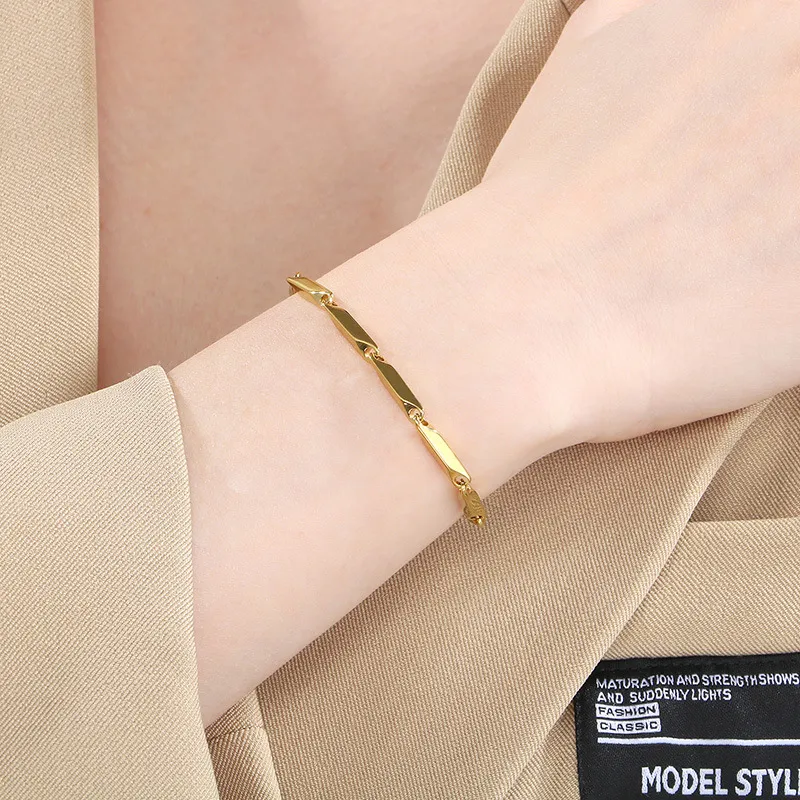 Ins European American Stainless Steel Rhombus Bracelet Minimalist Personalized Jewelry Accessories Wholesale