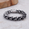 Fashion Powerful Punk Stainless Steel Men's Thick Skull Links Bracelet