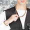Japanese and Korean Fashionable and Minimalist Men's Skeleton Chain Necklace, Personalized and Versatile Stainless Steel Reversible Bracelet Set