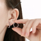 Bamboo Joint Stainless Steel Earrings Twist Hoop Earrings Minimalist Unisex Daily Jewelry