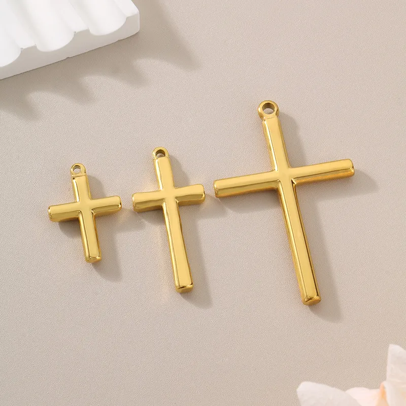 DIY Jewelry Fashion Accessories Simple Smooth Cross Pendant