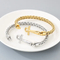 Men's Trendy Stainless Steel Cross Accessories Steel Wire Braided Bangle Jewelry Wholesale