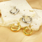 French-Style High-End Jewelry Fashionable 18K Gold-Plated Stainless Steel C-Shaped Earrings