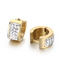 European American New Arrival Rhinestone-Encrusted Ear Buckles Trendy Stainless Steel Stud Earrings