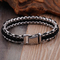 Popular Nylon Rope Weaving Bracelet Fashion Stainless Steel Chain Weaving Men's Stainless Steel Jewelry Wholesale