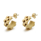 Classic Stainless Steel C Shaped Unisex Earrings Gold Plated Hoop Earrings