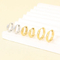 Minimalist Smooth Stainless Steel Huggie Stud Earrings Versatile Trendy Unisex Daily Jewelry