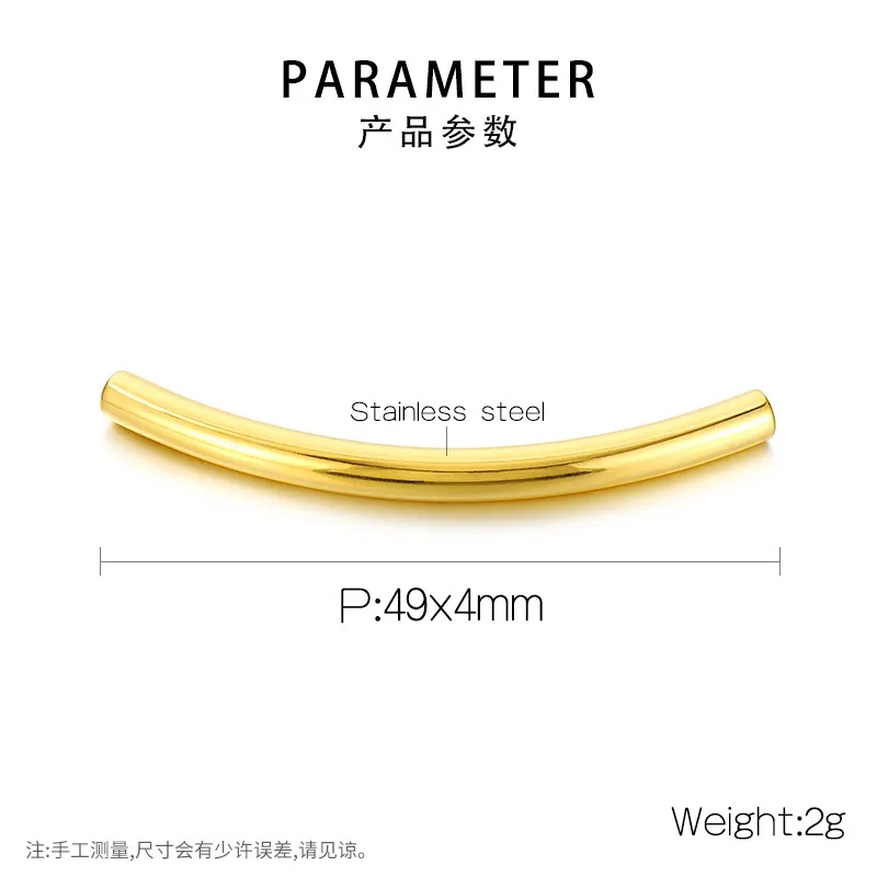 Stainless Steel Hollow Bent Pipe Welding Ring Necklace Accessories