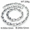 Stainless Steel Nail Shaped Bracelet Necklace Jewelry Set