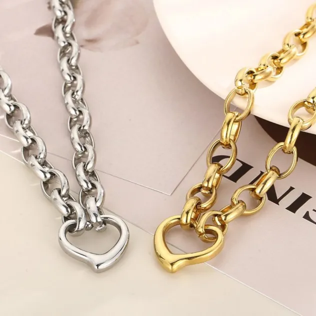 Stylish Hollow Heart Design Stainless Steel Jewelry Set Accessory Collection