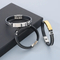 European and American Style Silicone Paired with Stainless Steel Bracelet for Fashionable Men's Jewelry