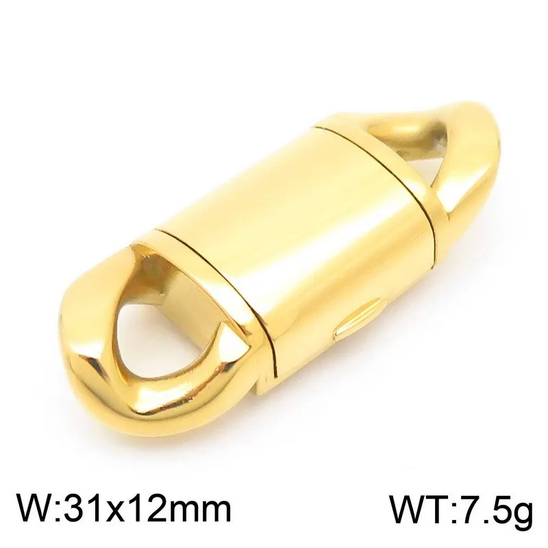 Stainless Steel Cuban Chain Buckle Arc Flip Buckle DIY Jewelry Buckle Wholesale
