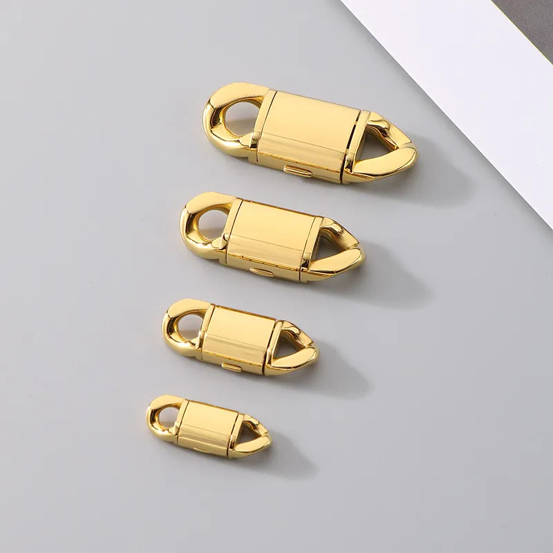 Stainless Steel Cuban Chain Buckle Arc Flip Buckle DIY Jewelry Buckle Wholesale