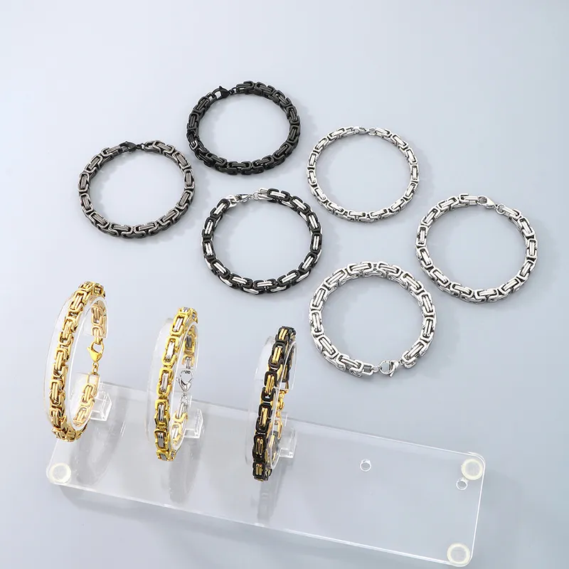 Fashion Trendy Men's and Women's Stainless Steel Multi Specification Bracelet Stainless Steel Loop Chain