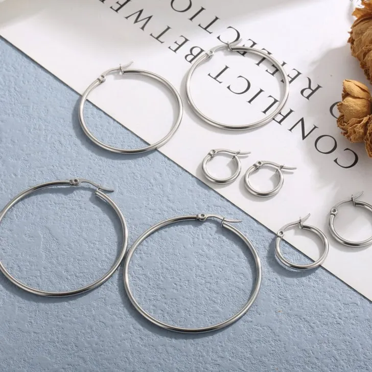 Wholesale Large Hoop Earrings: Simple and Chic Women's Jewelry