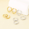 Fashion Stainless Steel Creative Texture Pattern Circular Temperament Girl Earrings Jewelry Wholesale