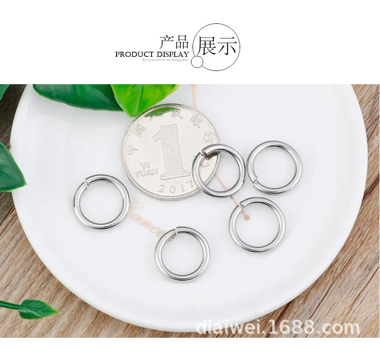 Stainless Steel Jewelry Accessories, Opening Rings, Multiple Sizes, DIY Handmade Jewelry Materials, Connecting Rings
